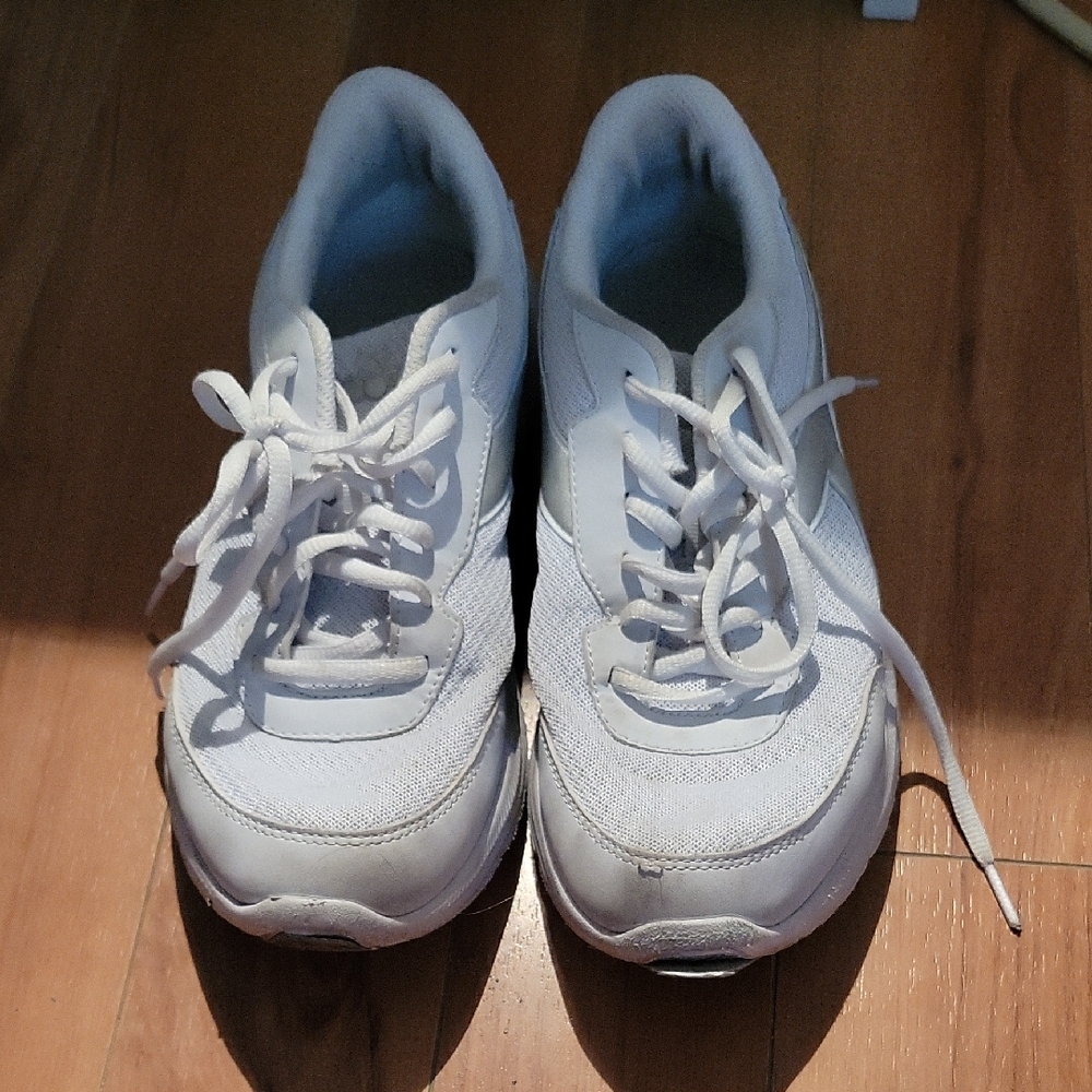 Classic White Lace-Up Sneakers